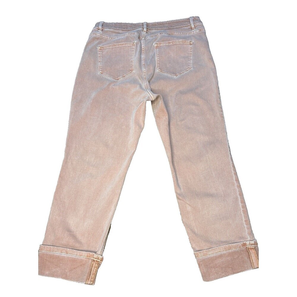 J.Jill Denim High Rise Cropped Women 12 Petite (12P) Rust Color Capri Stretch - Picture 2 of 13